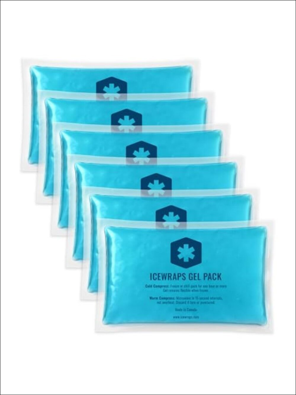 Reusable Soft Gel Ice Packs 3 x 5 in Compact Cooling Set of 6 Hot Cold Therapy